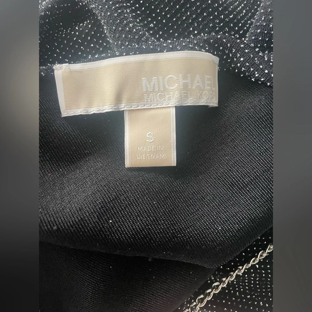 Michael Kors Women’s Black and Silver Textured Dress Size Small